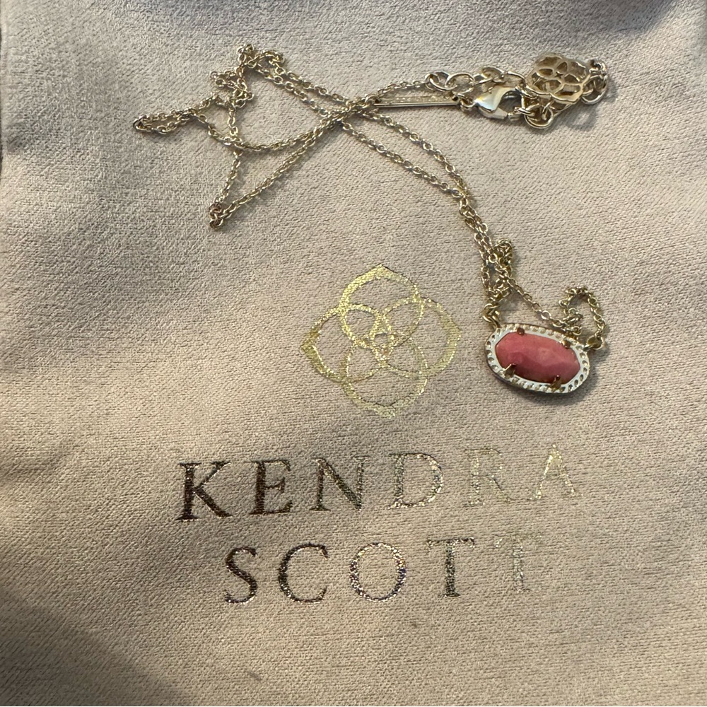Kendra Scott pink, mini gemstone necklace